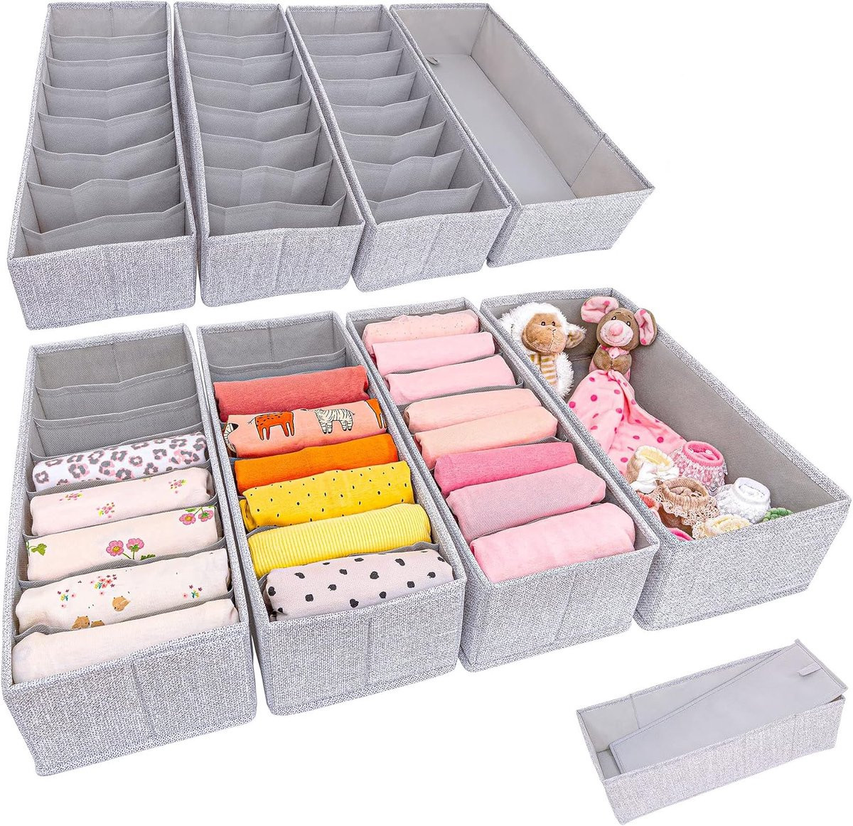 8-delige Organizer Set voor IKEA HEMNES 160 cm - Divider voor kleding, speelgoed en accessoires