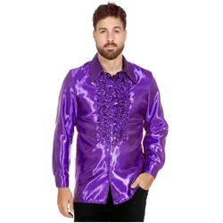 Metamorph Satin Rüschenhemd lila (60)