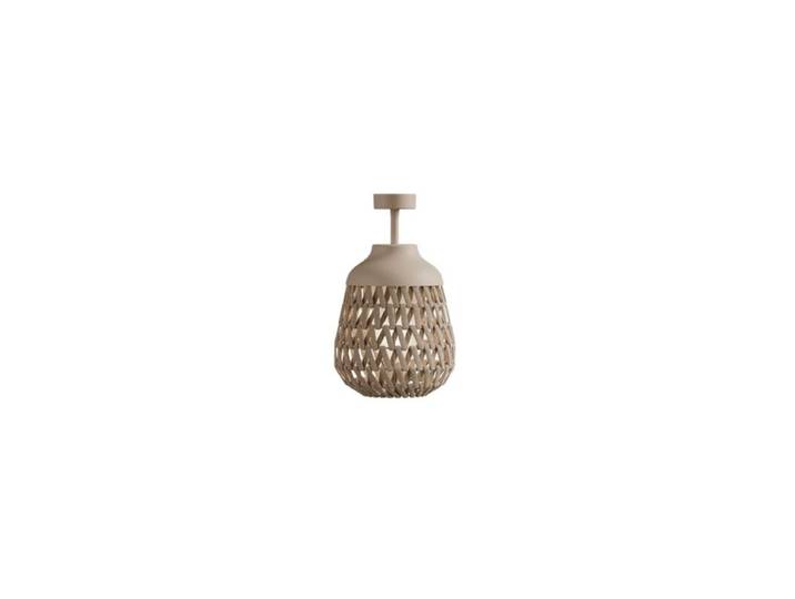 Lodes Deckenaußenleuchte Stitch, aus geflochtenem Gewebeband, E