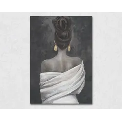 La Casa »Lady im weißen Kleid« Ölbild 70x100 cm auf Leinwand