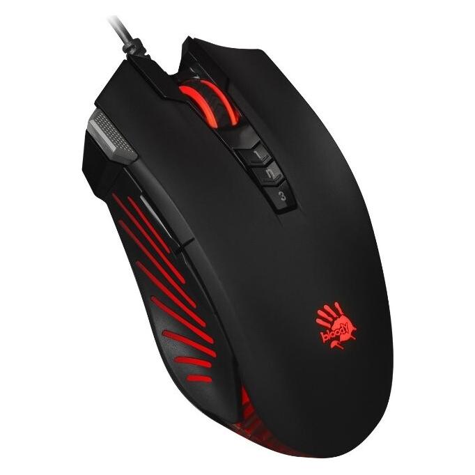 A4Tech BLOODY V9MA Schwarz / Optische Gaming-Maus / 4000 DPI / USB / RGB-Hintergrundbeleuchtung (Kabelgebunden) (V9MA)