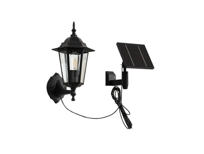 Lindby LED Solarleuchte außen (Laterne) Sayata (spritzwassergeschützt (Modern) in Schwarz aus Aluminium (1 flammig,) - Solar-Wandleuchten Wandlampe für Outdoor & Garten Außenwand/Hauswand Haus