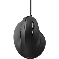 hama 00182698 Vertikale, ergonomische Maus EMC-500, kabelgebunden, 6 Tasten, Schwarz