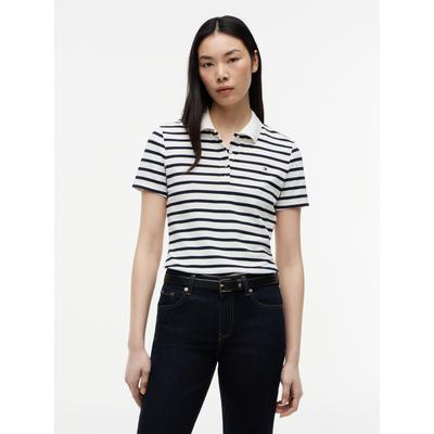 Tommy Hilfiger "1985 Slim Fit Pique Premium" mit Logostickerei, Seitenschlitze