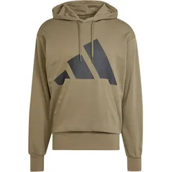 adidas Essentials Big Logo French Terry Hoodie Herren JE8892 - olive strata/black M