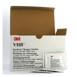 3M VHB Oberflächen-Reinigungstücher, 25 ml reinigt und entfettet, verdunstet schnell und rückstandsfre, Reinigungsutensil