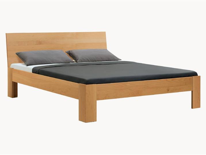Massivholzbett Cubus - Buche geölt - 42 cm - 140x200 cm - ohne