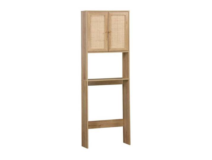 sweeek - Etagère meuble WC décor bois et cannage BOHÈME