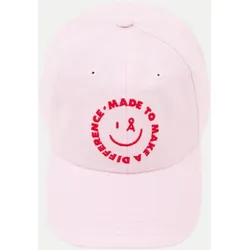 Cap mit Grafik Print Rosa