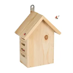 Relaxdays Marienkäferhaus aus Holz Hellbraun