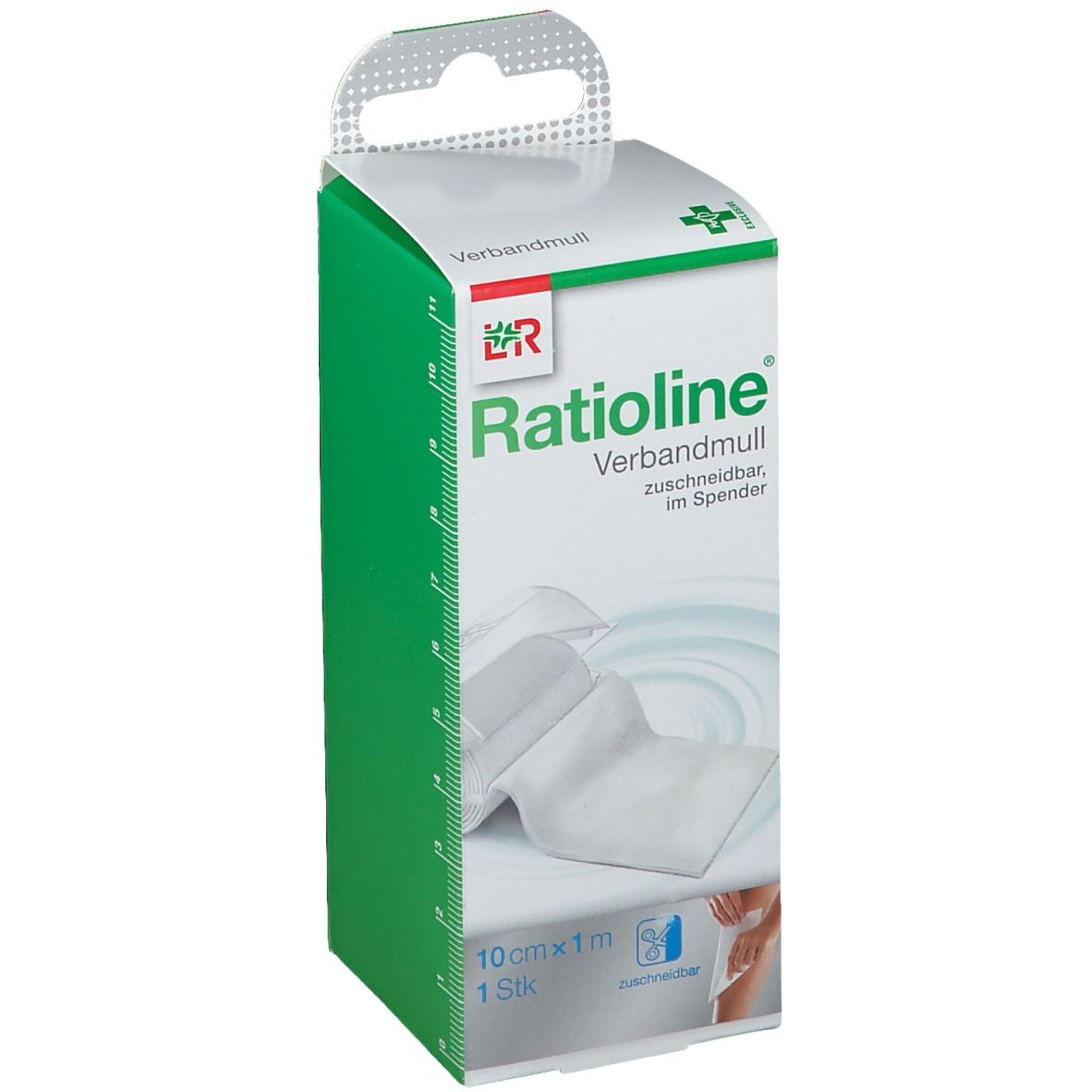 Ratioline acute 10 cmx1 m Verbandmull gerollt 1 St Verband
