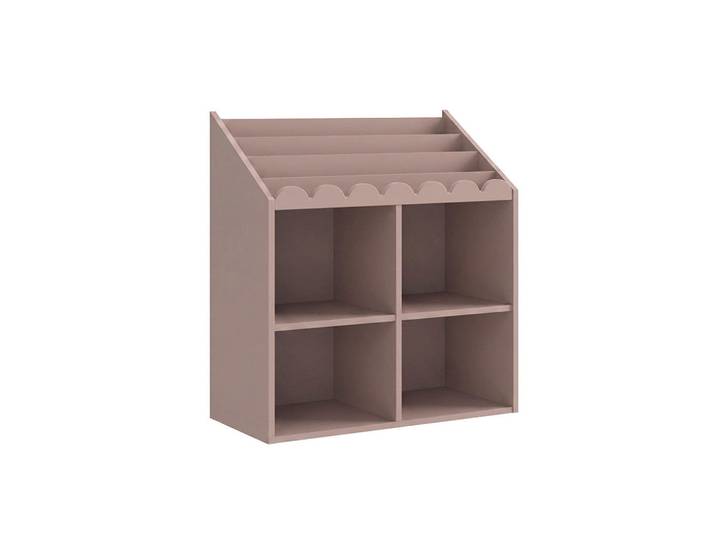Petits-meubles Bücherregal Book Nook Rose, Rosa, Holzwerkstoff, 71x76x33 cm, Wohnzimmer, Regal, Bücherregale