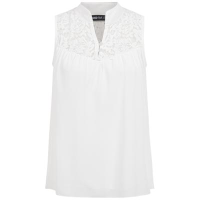 Klassische Bluse CLOUD 5IVE "CLOUD 5IVE Lace Top", Damen, Gr. S, weiß, 100% Polyester, Blusen Bluse