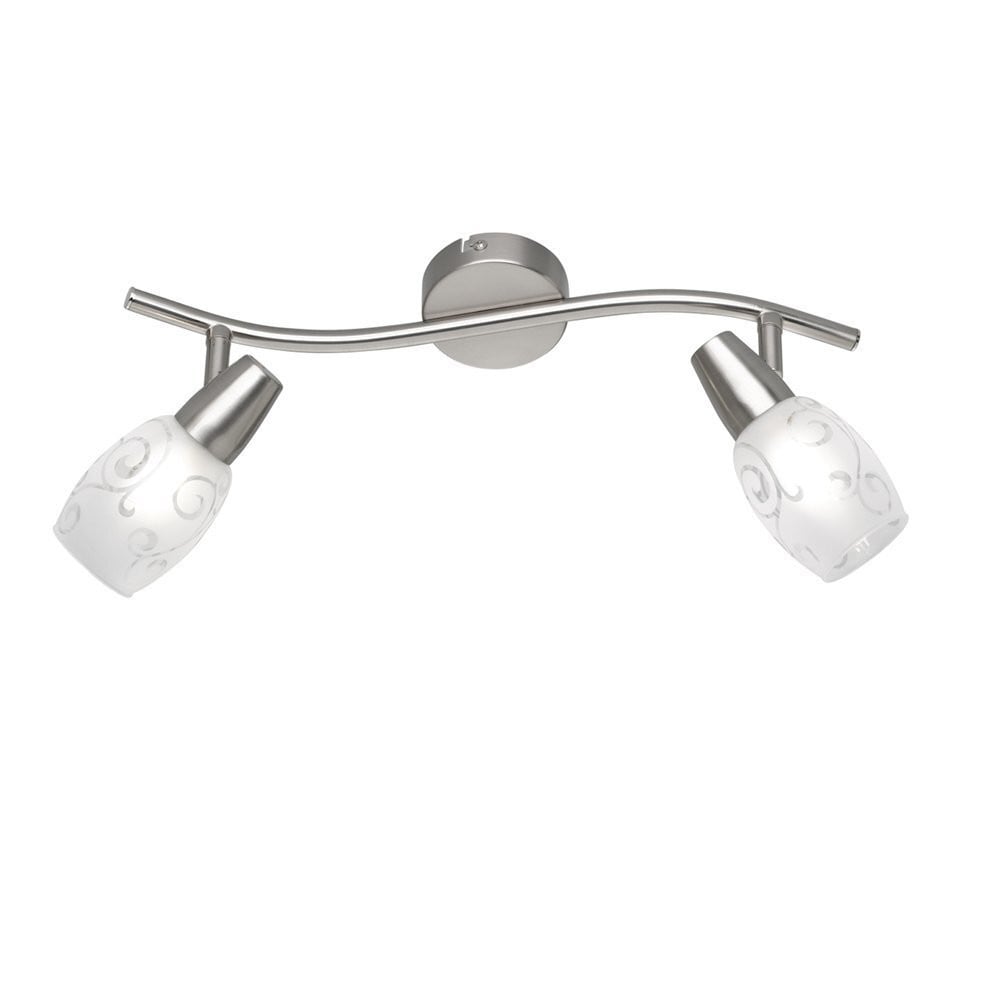Trio Plafondlamp Colmar 2-lichts mat nikkel