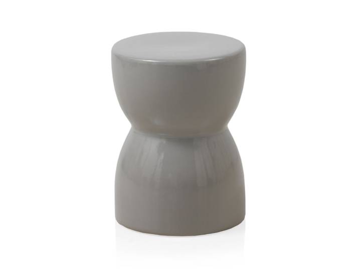 Tabouret en céramique, gris