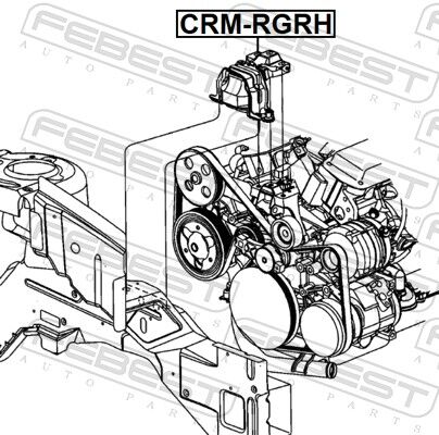 Febest Lagerung, Motor Crm-Rgrh Rechts Für Chrysler Alfarome/fiat/lanci