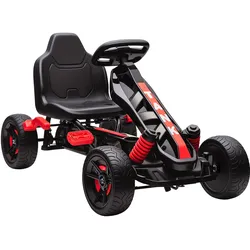 GOKART TRETAUTO mit Handbremse, Automatisches Kupplungssystem, EVA-Räder