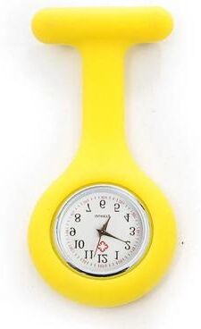 Uplifted Finds Nurse Silicone Fob Pocket Watch Quartz Clip On yellow