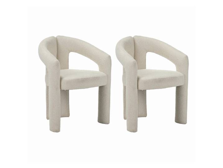 Livetastic Armlehnstuhl-Set Maro, Elfenbein, Metall, 60x78x57 cm, Esszimmer, Stühle, Esszimmerstühle, Esszimmerstühle-Set
