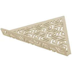 Duschablage Eckablage Aluminium, sandfarben, mit Reling – TI-SHELF PENTA