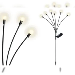 Lumineo Solar Stabbeleuchte Outdoor 70cm 6 LEDs Plastik Solarleuchte für Garten - Stablampe Gartenleuchte Solarlampen Wegeleuchte Stableuchte Gartendeko