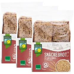 3er-Pack Snäckebrot Sesam & Dinkel