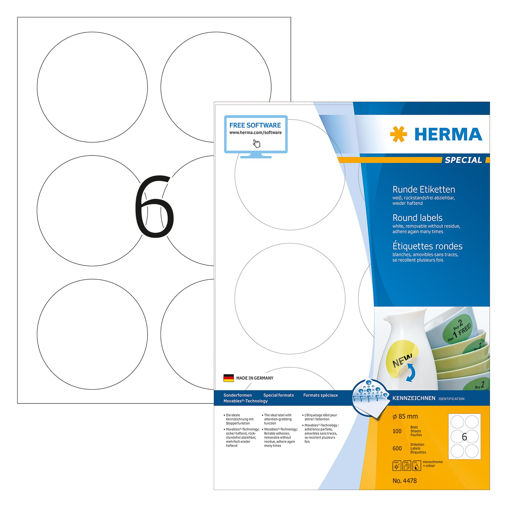 Herma Ablösbare Etiketten A4 (4478)