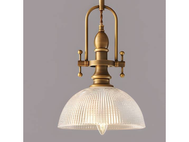 Créatif luxe rétro cuivre verre maison lampe barre chambre Foyer luminaires nordique LED décor suspension