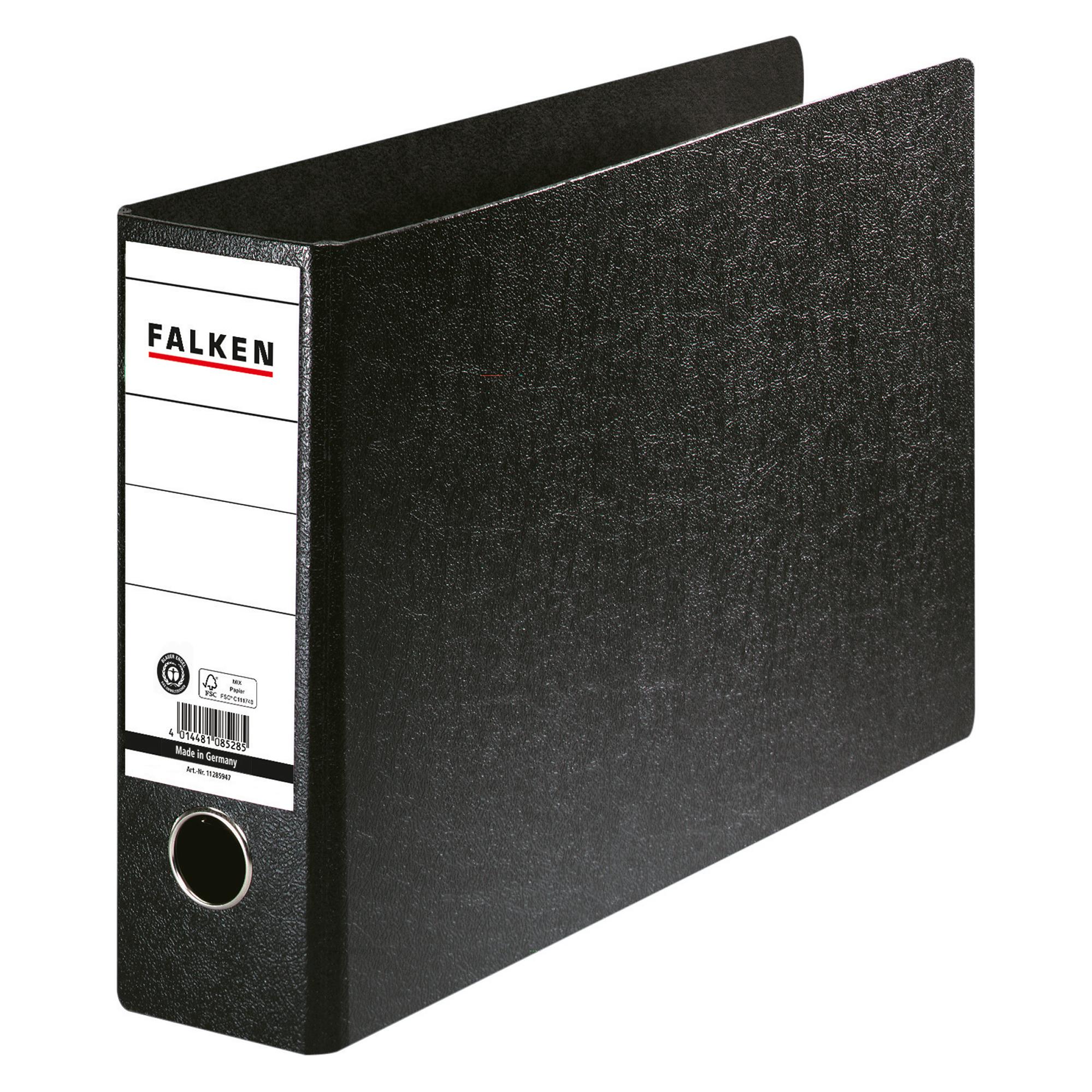 Falken Mappe 80mm DIN A4 quer Material: Hartpappe Material der Laminierung aussen: Hartpappe Material (A4, Quer, 80 mm, 1 Stk.) (11285947)
