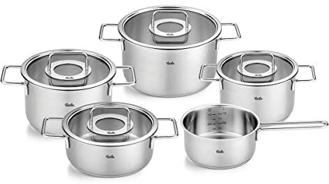 Topf-Set FISSLER "Fissler Pure Collection", silber (silberfarben), Töpfe, Made in Germany