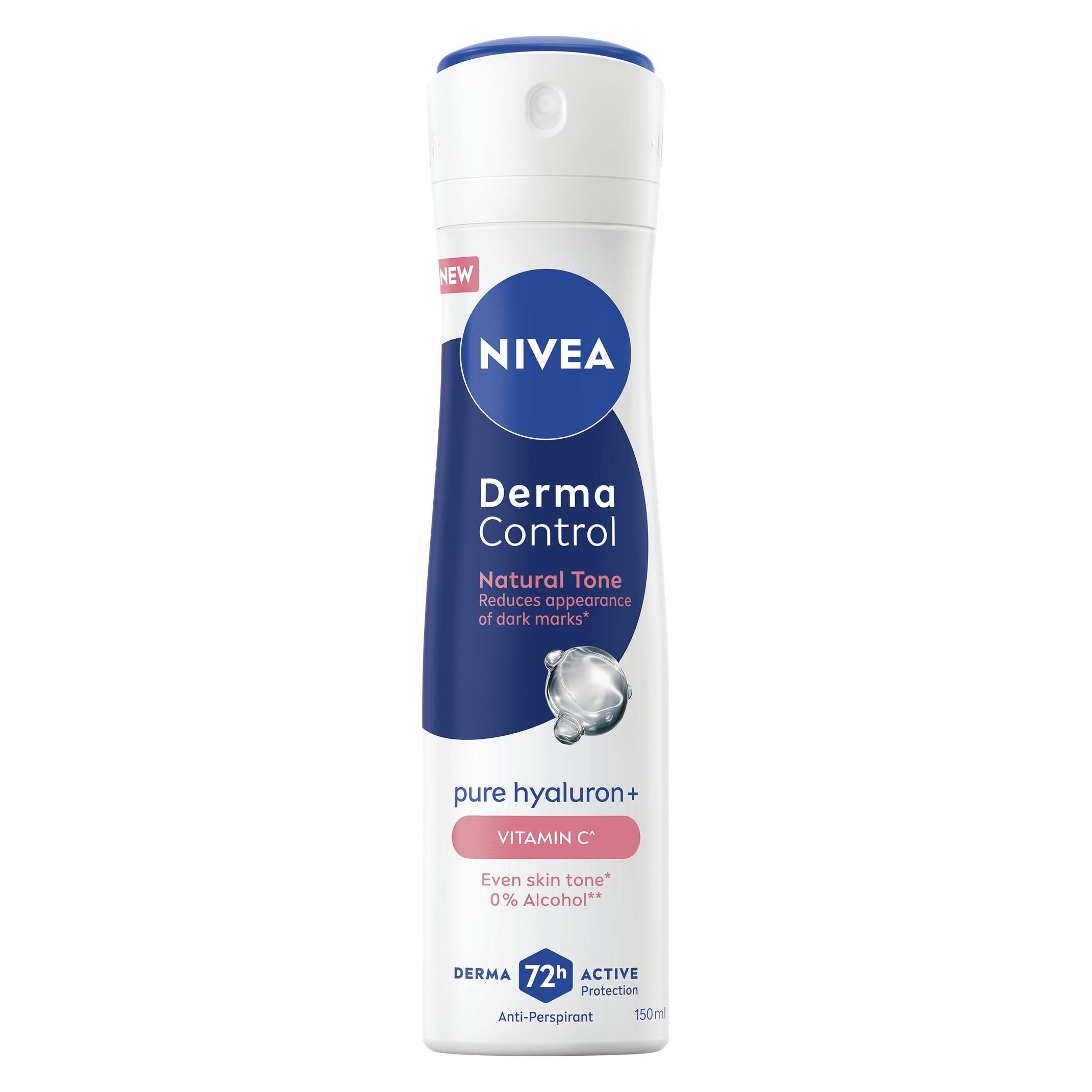 Nivea Derma Control Natural Tone Women's Antiperspirant 72h Protection Spray (Spray, 150 ml) (60488072)