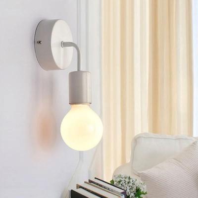 Uplift Essentials Modern Nordic Wall Lamp Indoor Sconce Light Fixture For Bedroom And Living Spaces white