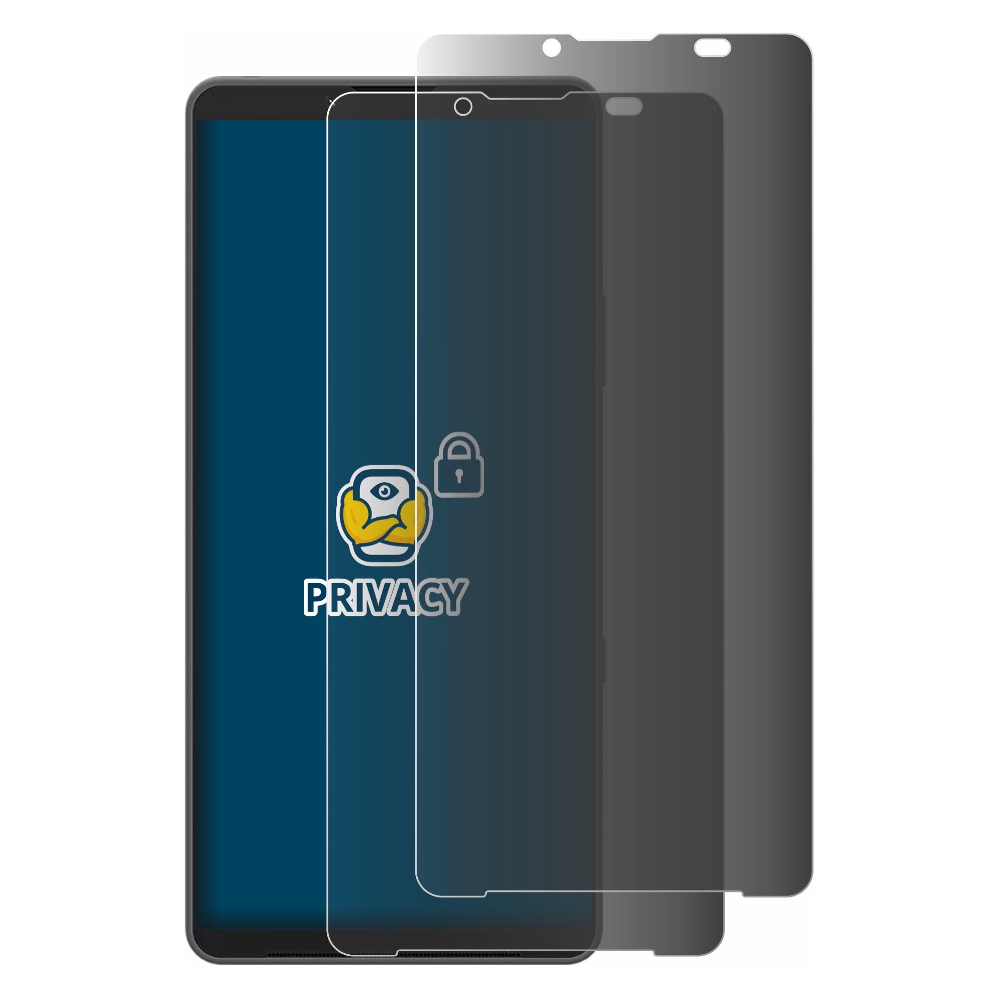 Brotect Sichtschutzfolie für Sony Xperia 10 VIII Anti-Spy Privacy Folie Blaulicht-Schutz (2 Stk., Sony Xperia 10 VII) (4365041)