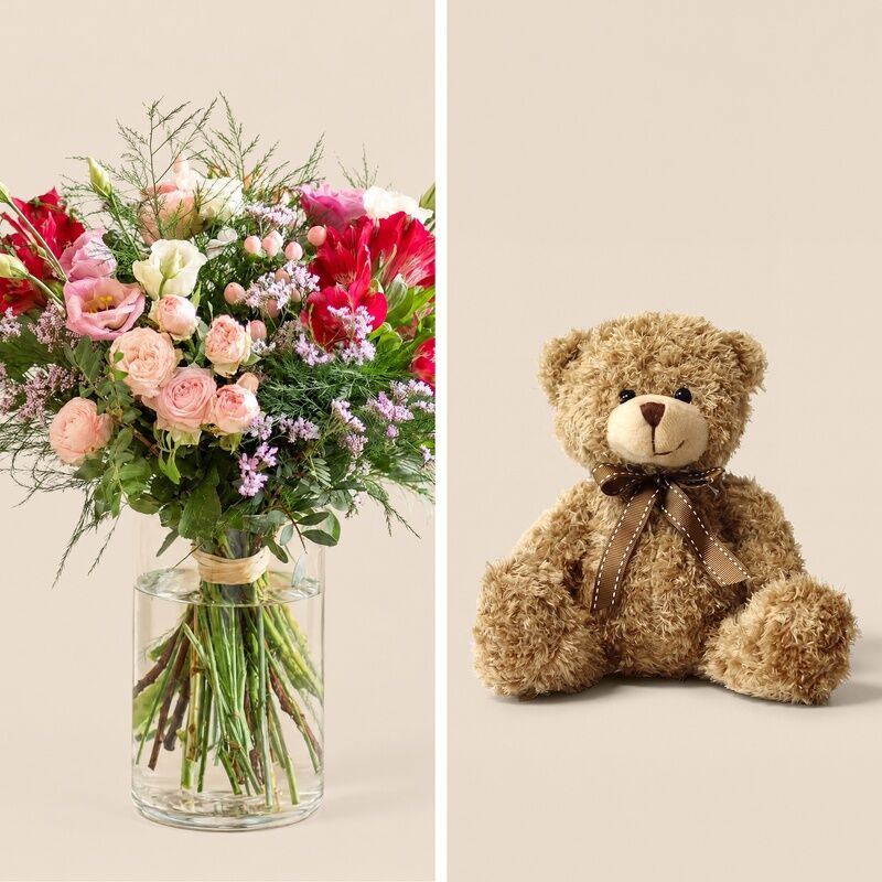Joyeux anniversaire et son ourson Harry - Livraison de fleurs - Interflora