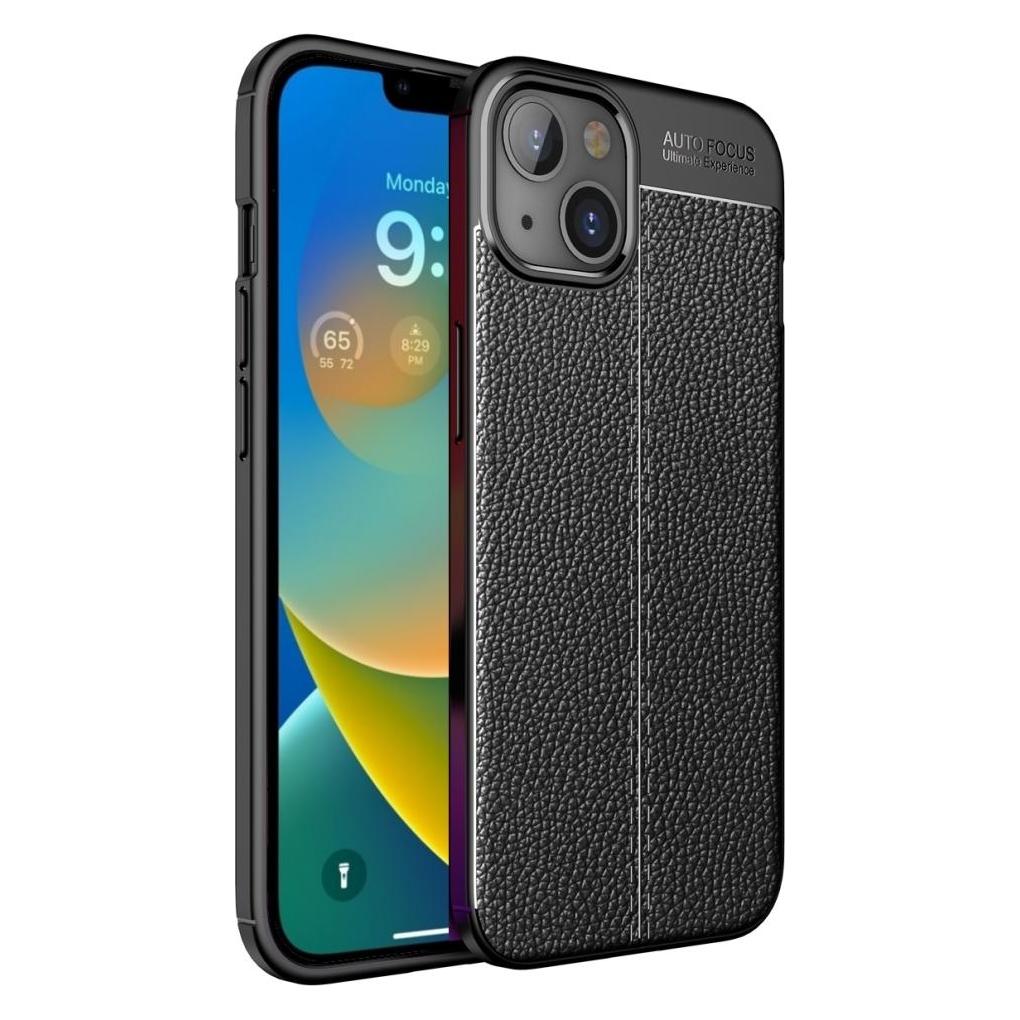Screenguard Apple iPhone 14 Hülle Leather Design TPU Cover (Apple iPhone 14) (00030879)