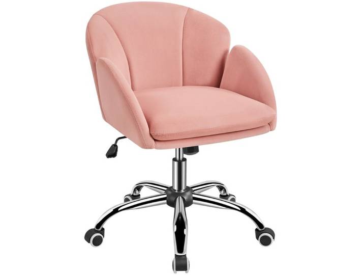 Yaheetech-Chaise Bureau Design Fleur Fauteuil de Bureau Réglable en Hauteur Inclinable Chaise d'ordinateur à Roulettes