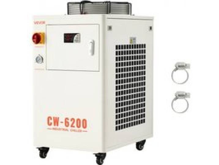 VEVOR Industrieller Wasserkühler, 5 kW, Wasserkühlsystem mit Kompressor, 15 L Tankinhalt, max. Durchflussrate 70 L/min, Industrial Water Chiller für CO2-Laser-Röhrengravur- & Schneidemaschinen