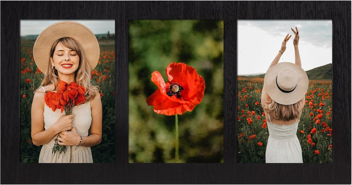 Collage Fotolijst voor 12 Foto's - Zwart