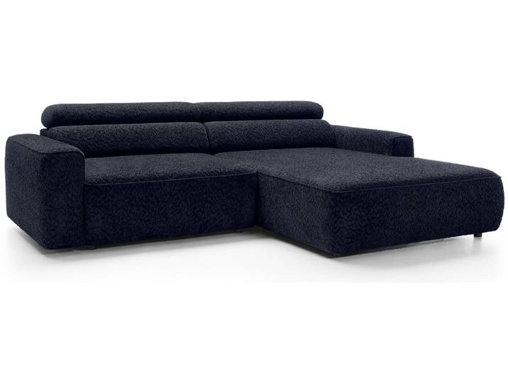 Selsey Fando – Ecksofa mit elektrischem Sitzauszug, Ottomane rechts, Chenille Navyblau