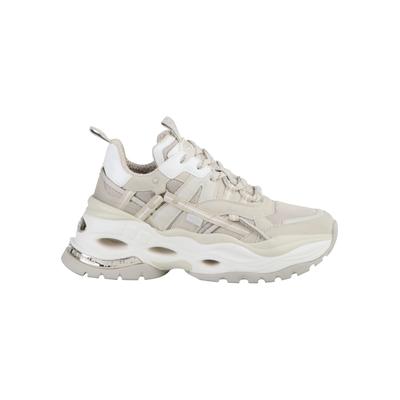 Trainingsschuh BUFFALO "Buffalo Damen Buffalo Triplet Hollow Sneaker Low", Damen, Gr. 41, beige (cream), Kunstfaser, Schuhe