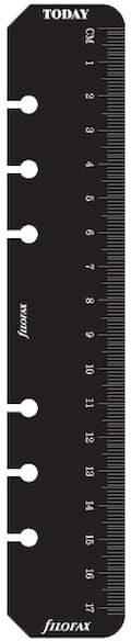 Filofax Personal Plastlinjal Svart