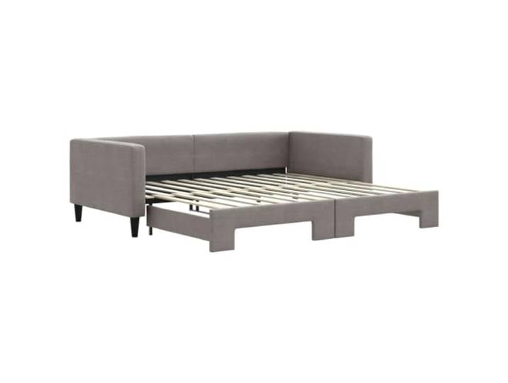 vidaXL Tagesbett Ausziehbar Taupe 100x200 cm Stoff