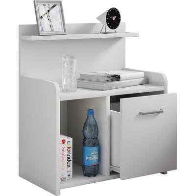 XL Hoher Nachtschrank Nachttisch Schublade Nilasa