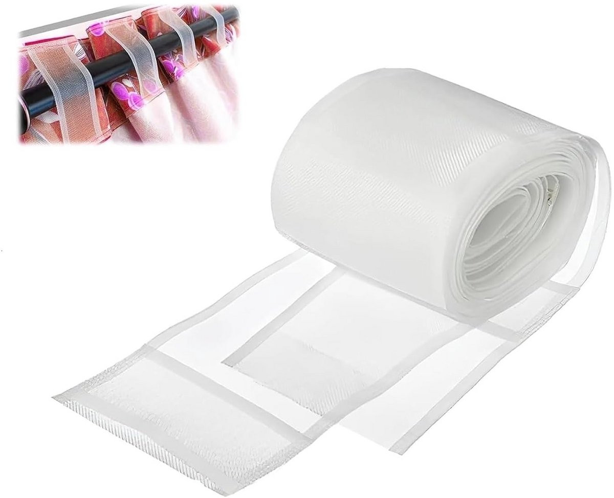 Allecto Plus Transparante Gordijnband van Polyester - 3 Meter - Opnaaibaar