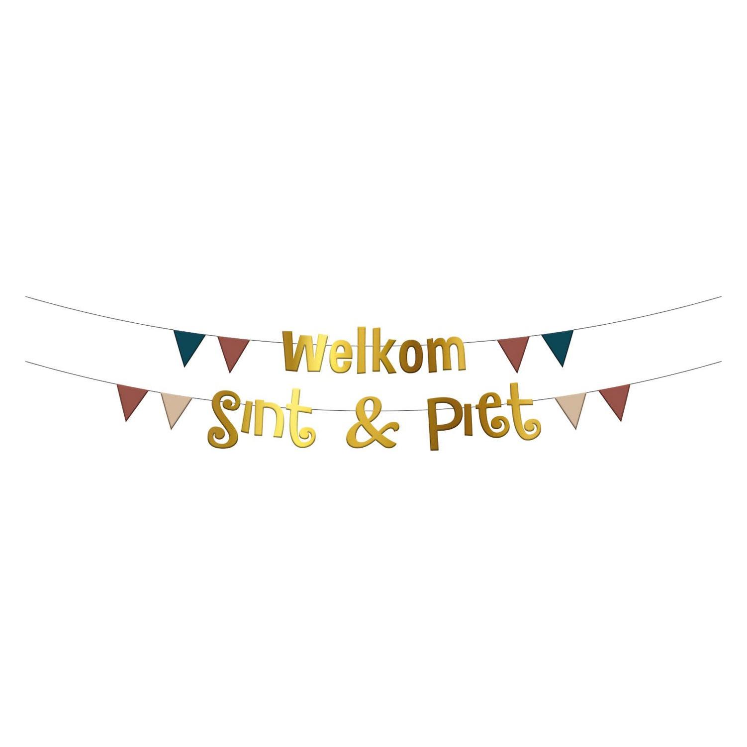 Folat Buchstabengirlande Willkommen Sint & Piet (2 Stk.) (65690)