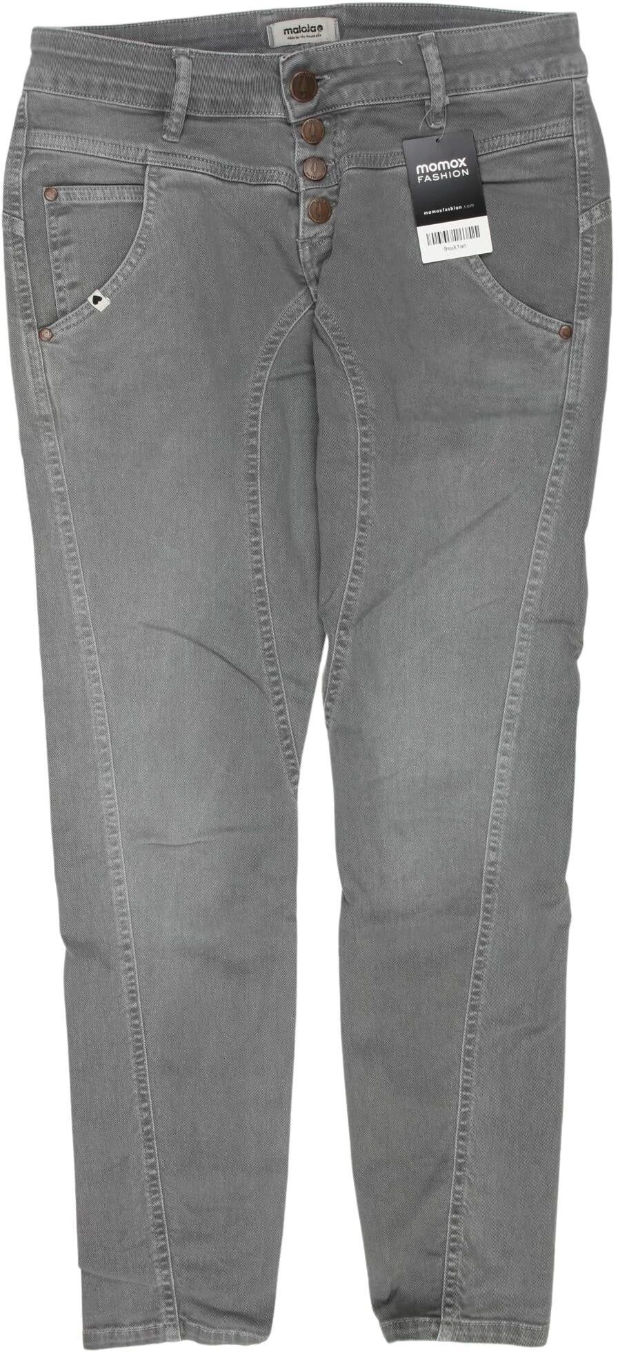 Maloja Damen Jeans, Grau, Gr. W26, Baumwolle / Elasthan - Second Hand