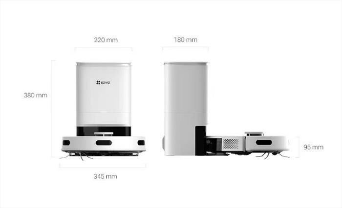 EZVIZ Aspirapolvere Robot Re5 Plus-bianco