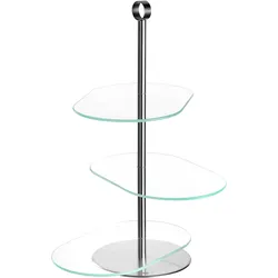 LEONARDO Etagere Cena asymetrisch 3-tlg. - silber