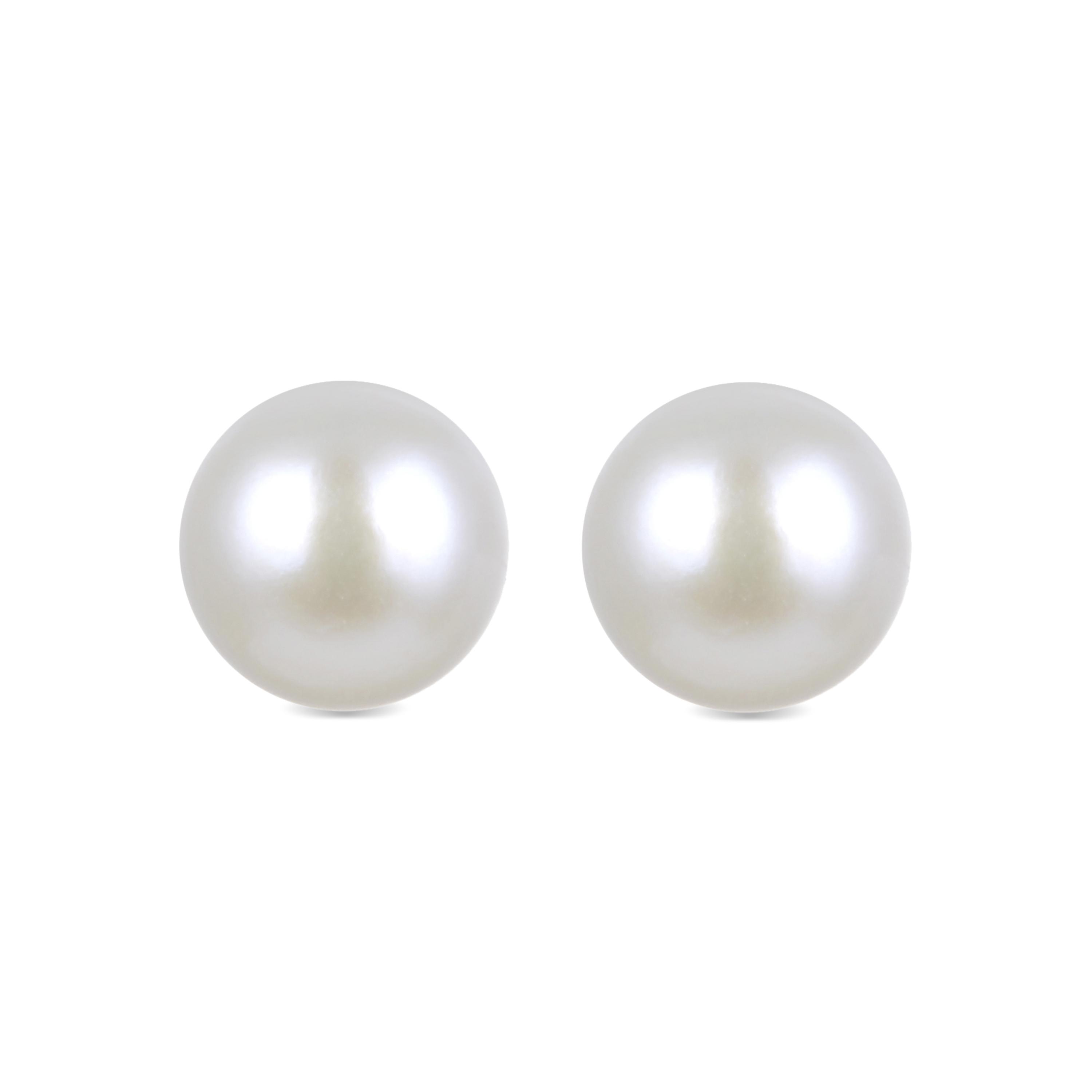 Luxenter oorbellen, basis 925 sterling zilver en witte parel met gerhodineerde afwerking