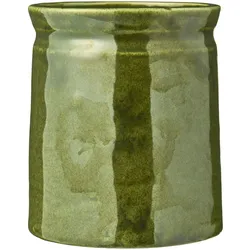 IB Laursen Keramiktopf Distressed, Ohne Ohren, 17 cm, Ø 14,8 cm, grün